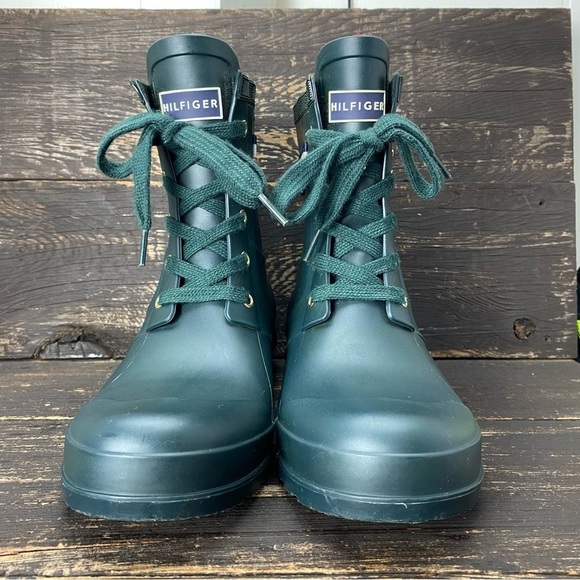 Tommy Hilfiger Trineti Green Rainbow Women's Size 11 - Picture 3 of 12